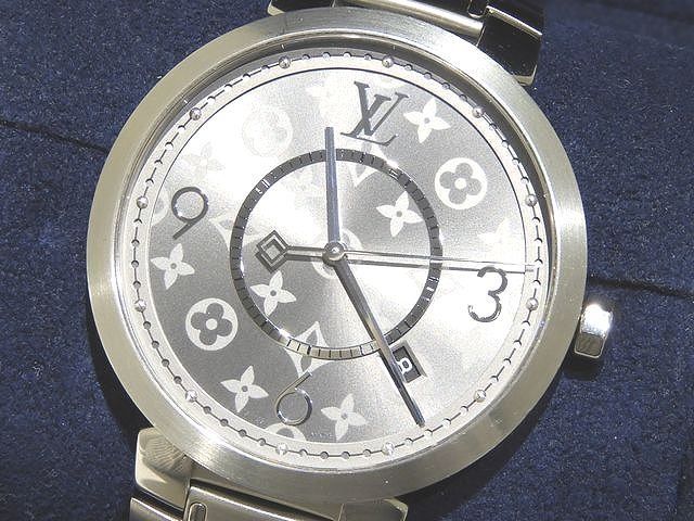 LOUIS VUITTON ヴィトン メンズ クォーツ 時計 Q1DM0 ☆ タンブール