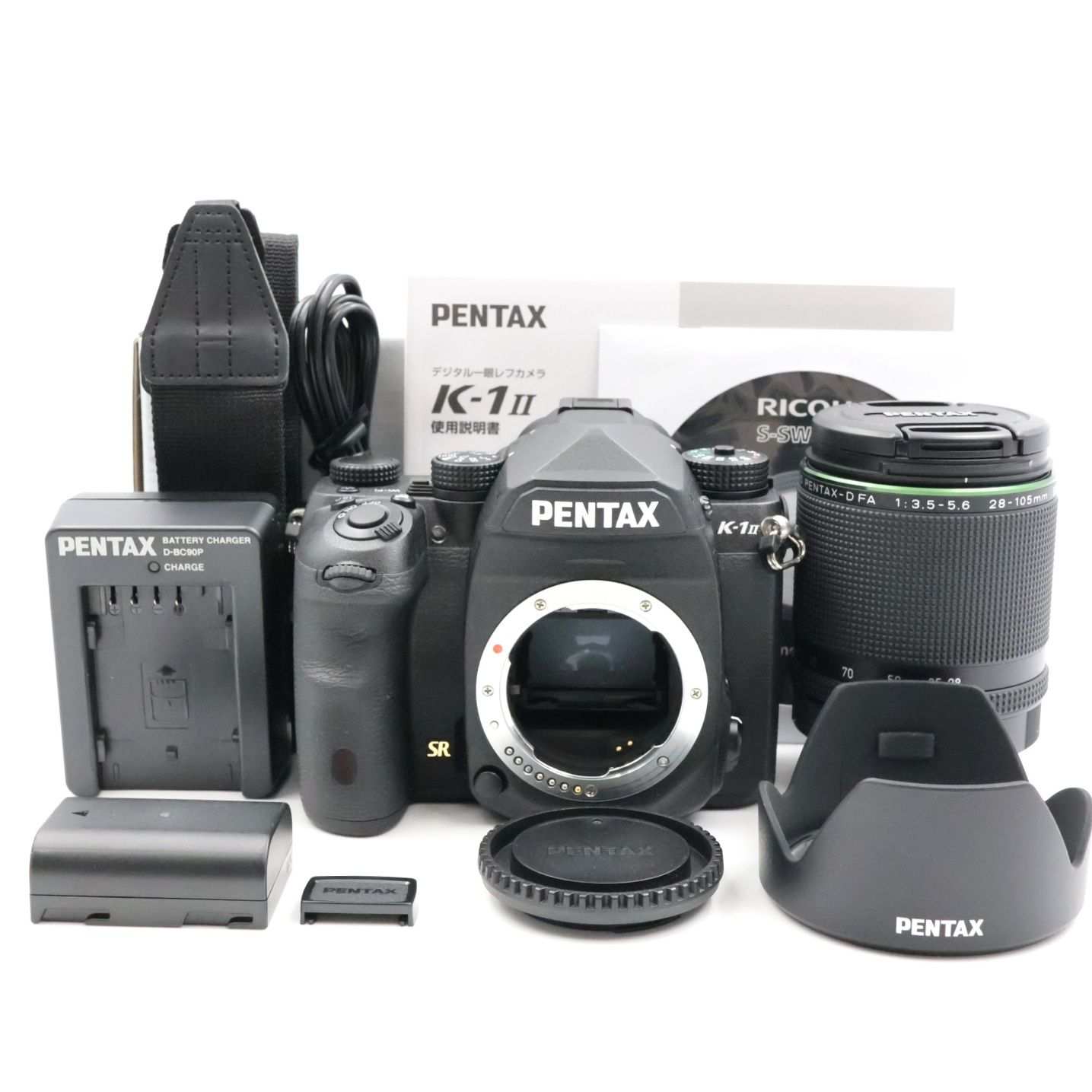 ■シャッター数1238枚!新品同様■ PENTAX K-1 Mark II 28-105WR レンズキット ブラック フルサイズデジタル一眼レフカメラ 16007 ペンタックス