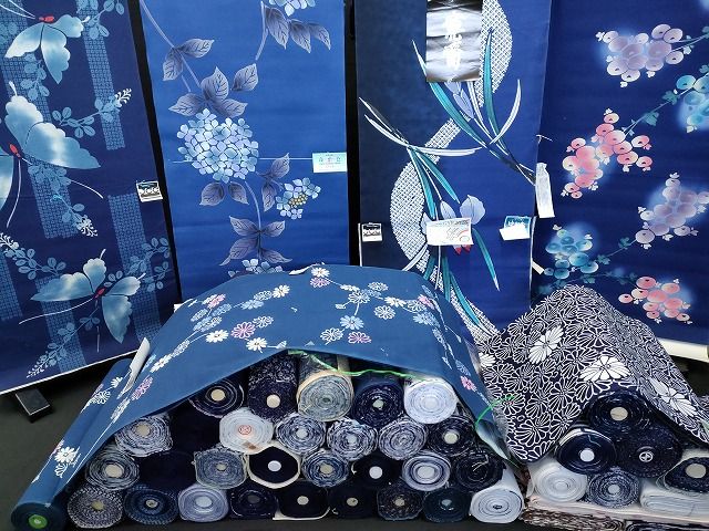 平和屋本店■浴衣反物 まとめて 45点 蝶 花柄 紫陽花 kansai 山本寛斎 ゆめのまち 四季の花木染 みそぎ染 など 全て未使用 ppp3811