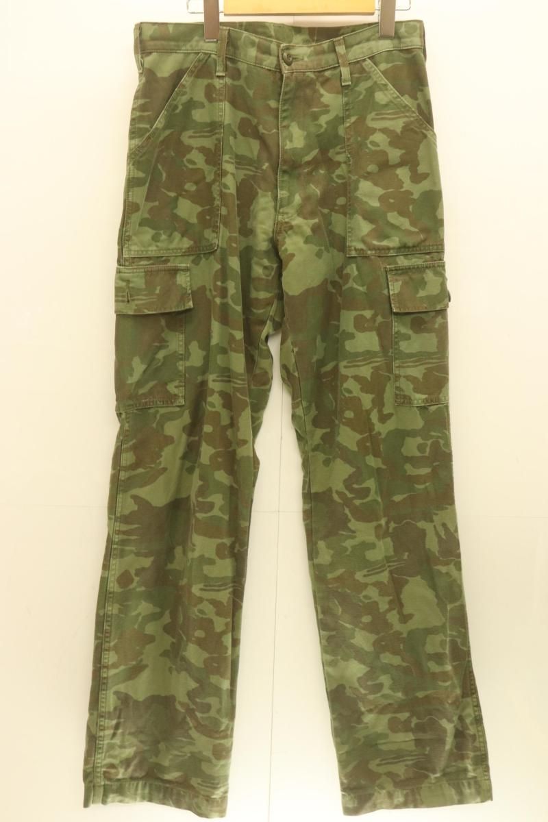 【中古】 SCHOTT メンズカーゴパンツ L カーゴパンツ SCHOTT L カーキ 迷彩 カモフラージュ