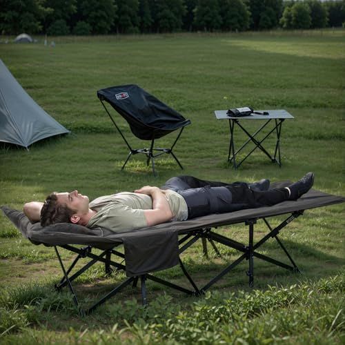 Overmont 折りたたみベッド 簡易ベッド キャンプコット【耐荷重250kg 71cm幅】アウトドアベッド コンパクト収納バッグ付き 屋内外兼用 組立不要 サマーベッド 野外 快適睡眠mi d07d985b Overmont 折りたたみベッド 簡易ベッド キャンプコット【耐荷重250kg 71cm幅】アウトドアベッド コンパクト収納バッグ付き 屋内外兼用 組立不要 サマーベッド 野外 快適睡眠mi d07d985b