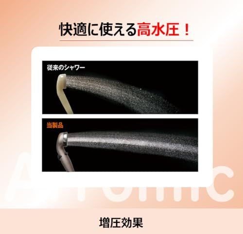 アラミック シャワーヘッド 節水 高水圧 水量調整可 止水ボタン シャンパンゴールド 日本製 ST-C3BDmi d3ccc205