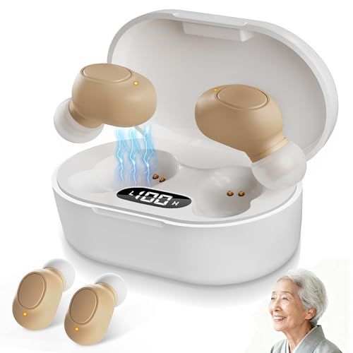 集音器 高齢者 しゅうおんき【2026登場・音量増幅・ノイズ低減！】高齢者集音器 音声拡聴器 20-30時間連続使用 耳穴型 片耳/両耳対応 充電ケースは200時間の充電をサポート USB充電式 残量表示 自動電源ON/OFF 敬老の日 ギフ 728e1ae9