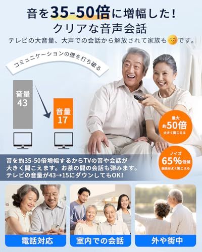 集音器 高齢者 しゅうおんき【2026登場・音量増幅・ノイズ低減！】高齢者集音器 音声拡聴器 20-30時間連続使用 耳穴型 片耳/両耳対応 充電ケースは200時間の充電をサポート USB充電式 残量表示 自動電源ON/OFF 敬老の日 ギフ 728e1ae9