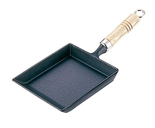 岩鋳 Iwachu 玉子焼(木柄付) 黒焼付 内寸18×15cm IH対応 南部鉄器 24017 黒mi 89a5c902