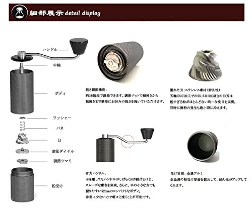 タイムモア TIMEMORE 栗子C2 手挽きコーヒーミル 手動式 コーヒーグラインダー ステンレス臼 粗さ調整可能 4色選択可 清掃しやすい coffee grinder 家庭用 省力性 ダイヤモンド (C2MAX-ホワイト)mi 9dfa1db4