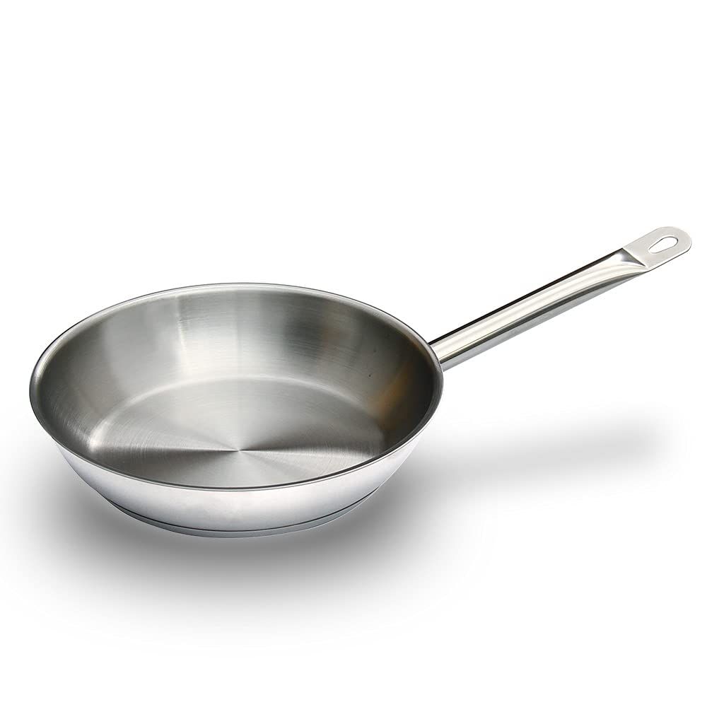 KIPROSTAR 業務用ステンレスフライパン 24cm IH対応 底面3層構造 キプロスター 食洗器対応 コーティングなし IH/直火両対応mi d4434b91