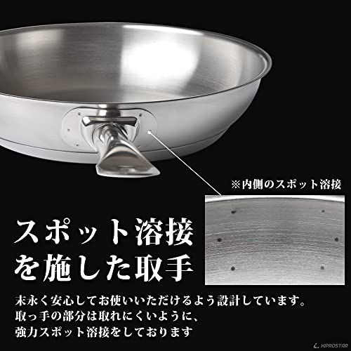 KIPROSTAR 業務用ステンレスフライパン 28cm IH対応 底面3層構造 キプロスター 食洗器対応 コーティングなし IH/直火両対応mi 1f4e0830 KIPROSTAR 業務用ステンレスフライパン 28cm IH対応 底面3層構造 キプロスター 食洗器対応 コーティングなし IH/直火両対応mi 1f4e0830