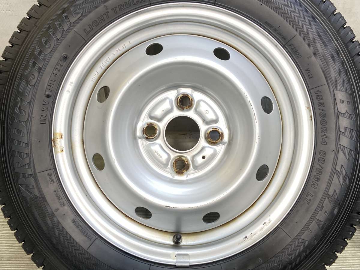 155/80R14 88/86LT ブリヂストン ブリザック VL1 TOPY E45 14x5.0 100