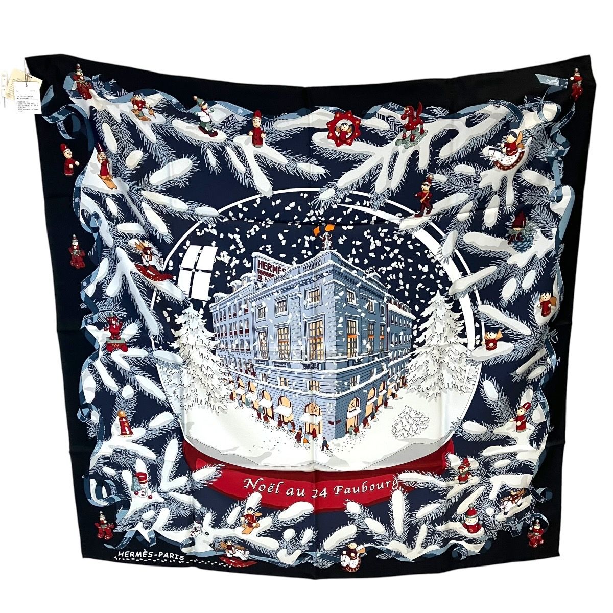 エルメス HERMES フォーブル24番地のクリスマス カレ90 スカーフ