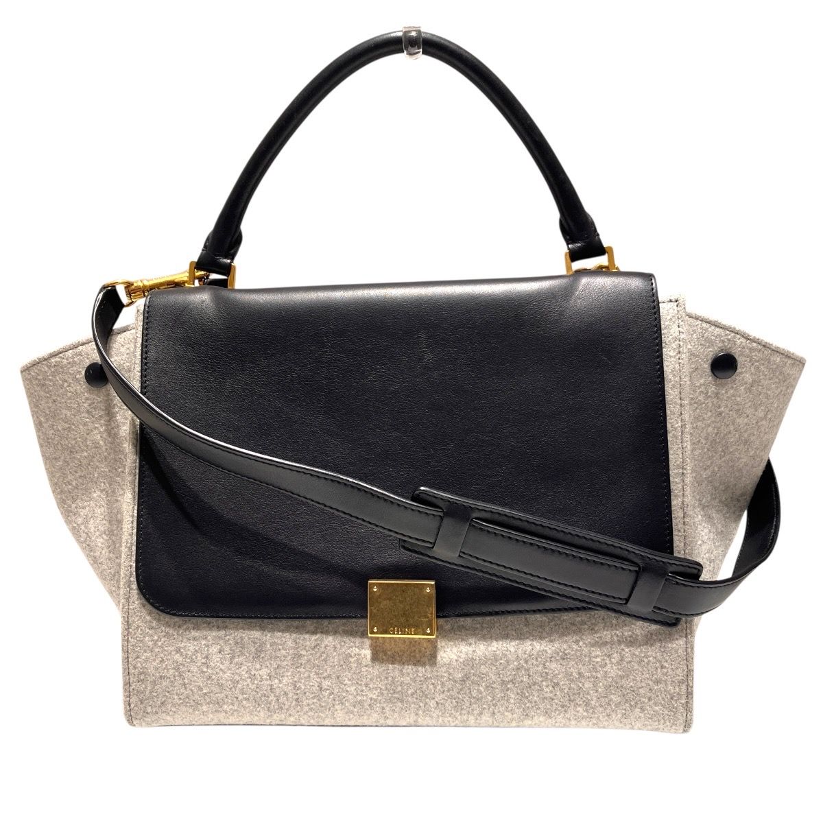 セリーヌ CELINE トラベラーズ 2way ハンドバッグ フェルト レザー 169542 レディース