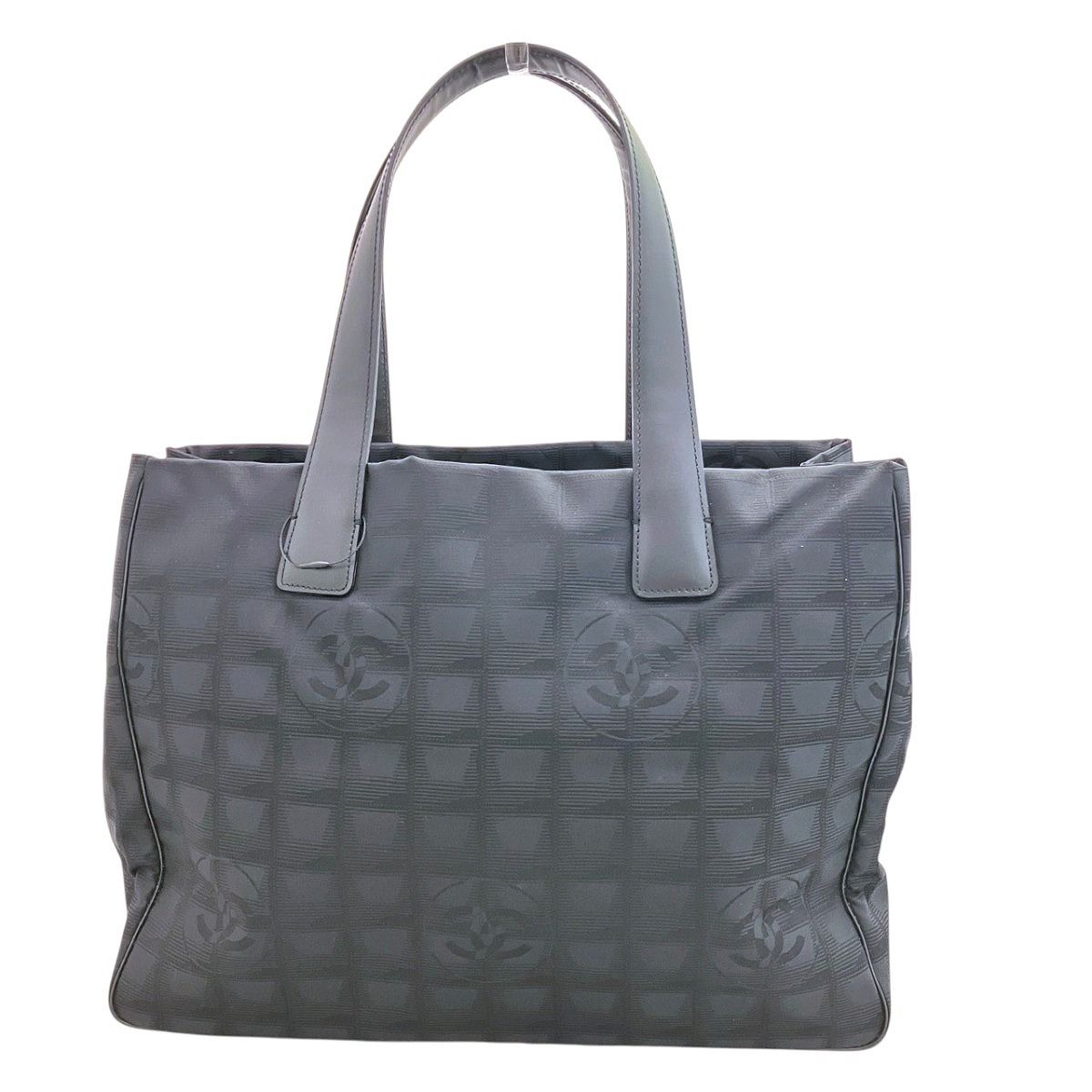 シャネル CHANEL トートMM ニュートラベルライン トートバッグ レザー ジャガード A15991 レディース