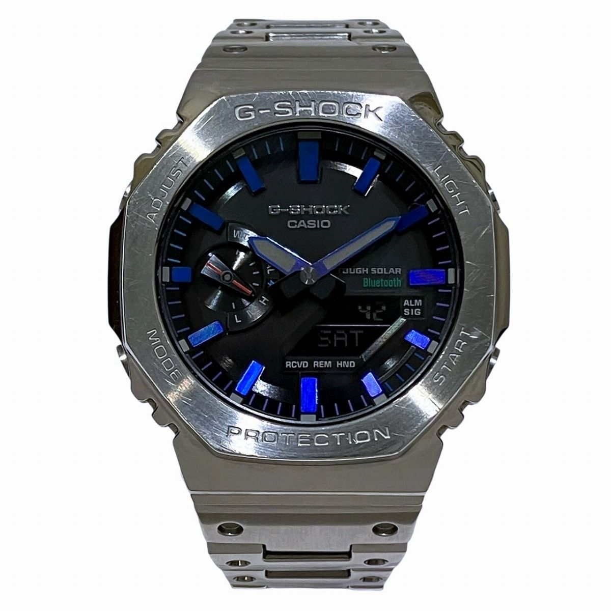 カシオ CASIO G-SHOCK 腕時計 総重量約154.4g SS ソーラー ブラック文字盤 GM-B2100 メンズ