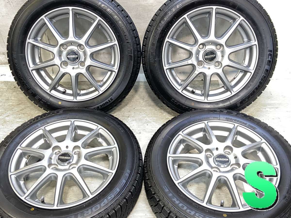 2022年製 アイスエスポルテ タイヤ 155/65R14 日本製　4本 155/65R14 オートバックス アイスエスポルテ WAREN 14x4.5 43 100-4穴