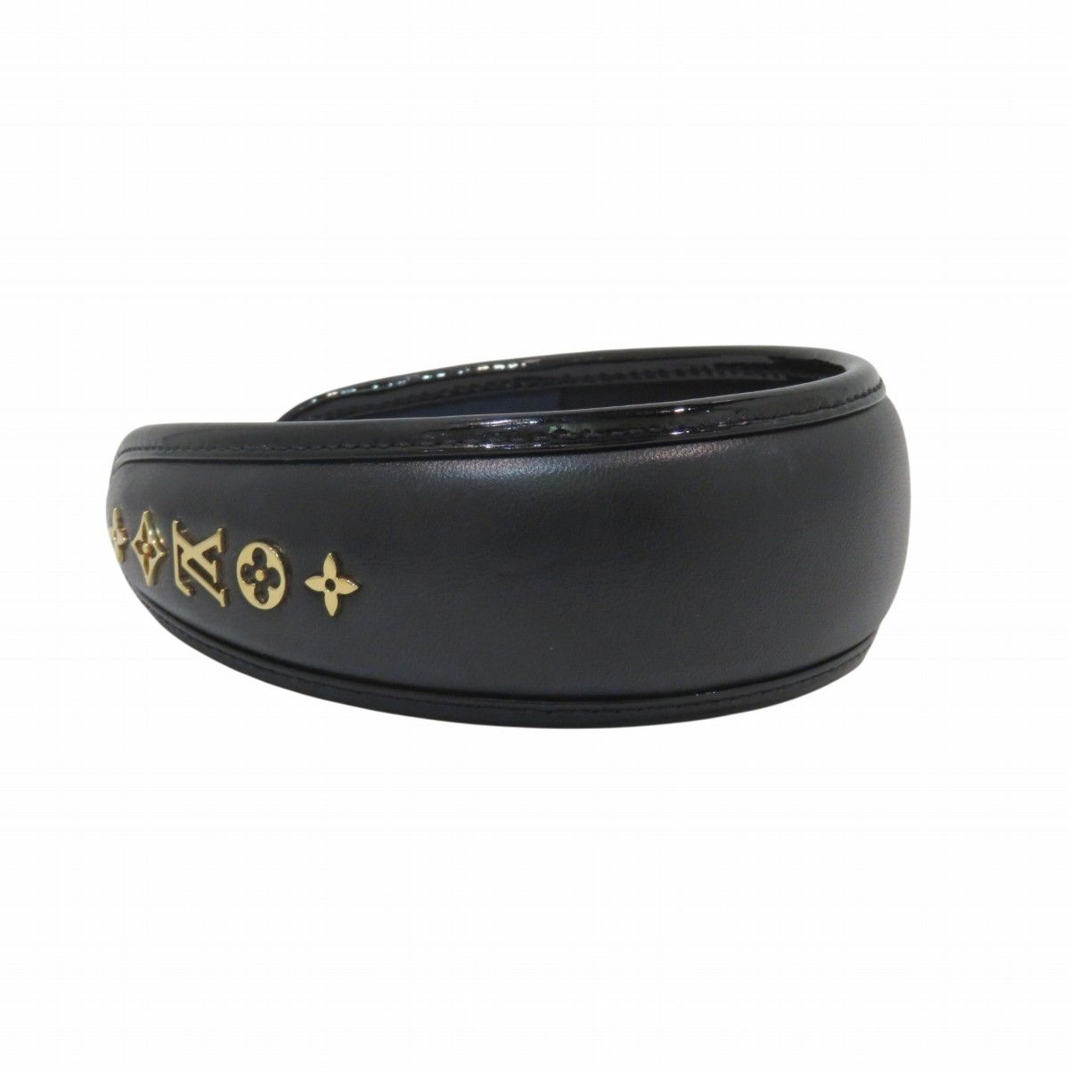 ルイ・ヴィトン LOUIS VUITTON ヘッドバンド クルーザー モノグラム 羊革×シルク M77396 レディース