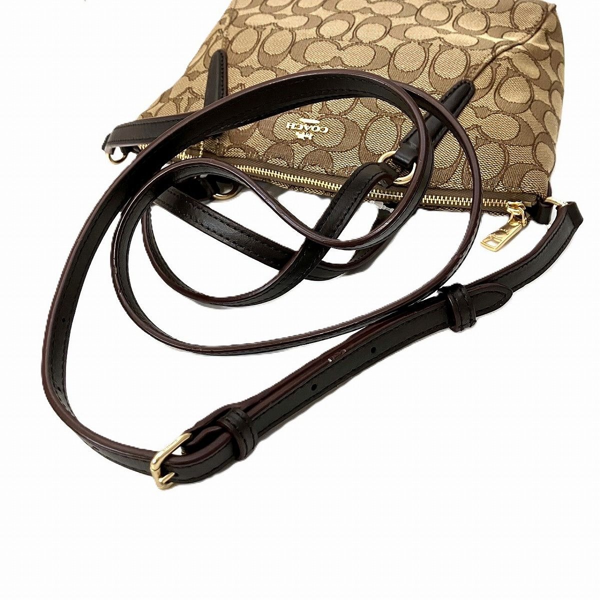 コーチ COACH シグネチャー ハンドバッグ キャンバス レザー F27580 レディース コーチ COACH シグネチャー ハンドバッグ キャンバス レザー F27580 レディース