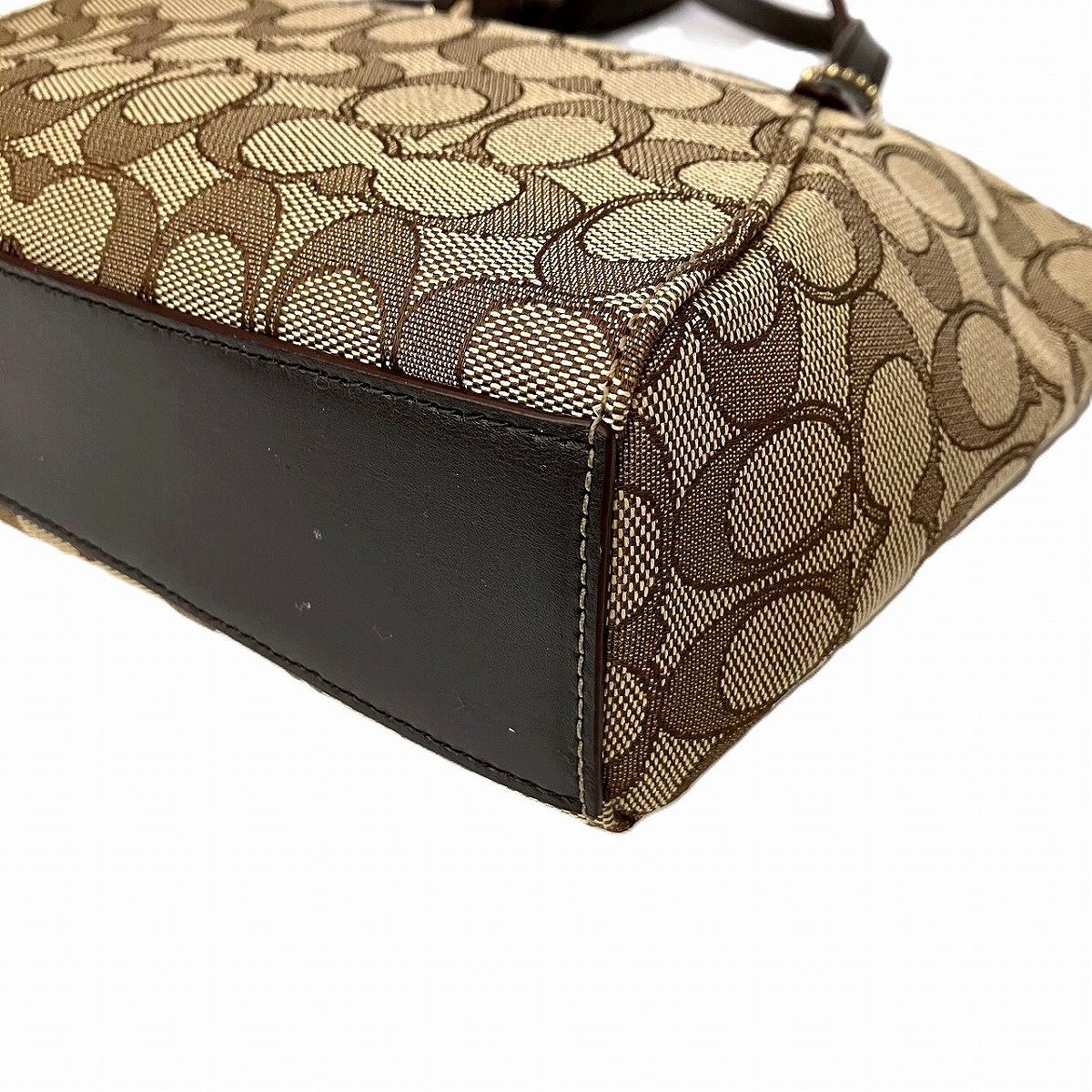 コーチ COACH シグネチャー ハンドバッグ キャンバス レザー F27580 レディース コーチ COACH シグネチャー ハンドバッグ キャンバス レザー F27580 レディース