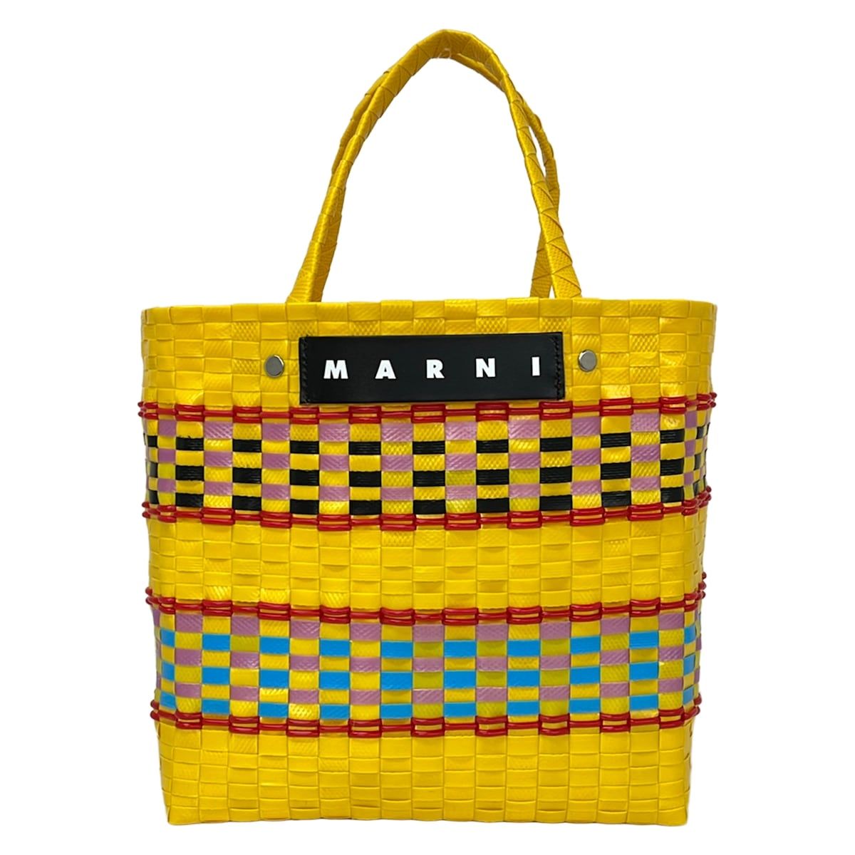 MARNI(マルニ) トートバッグ - イエロー×レッド×マルチ かごバッグ 