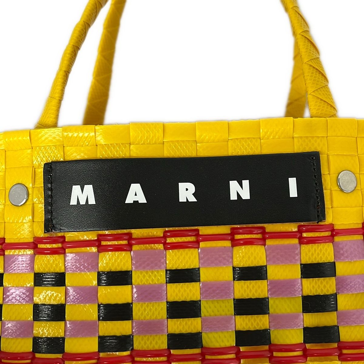 MARNI(マルニ) トートバッグ - イエロー×レッド×マルチ かごバッグ MARNI(マルニ) トートバッグ - イエロー×レッド×マルチ かごバッグ