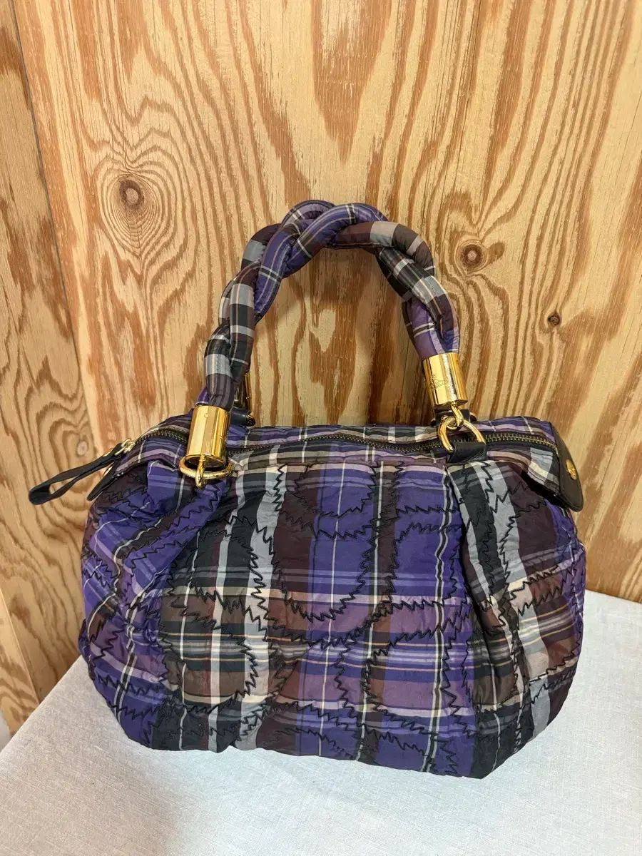 Vivienne Westwood パープル CHECK キルティング バッグ