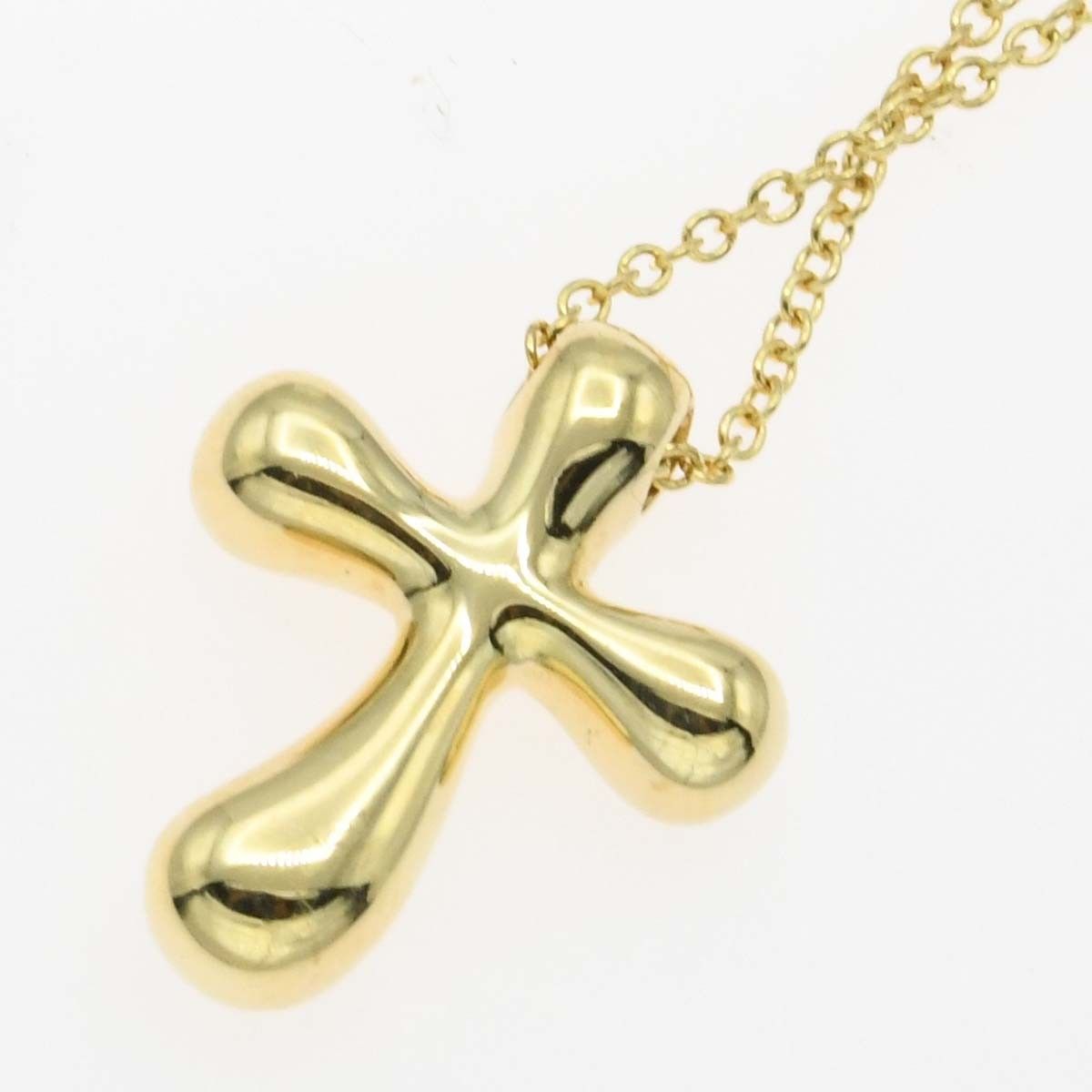 仕上げ済 TIFFANY&Co. ティファニー ネックレス クロス ダイヤモンド 