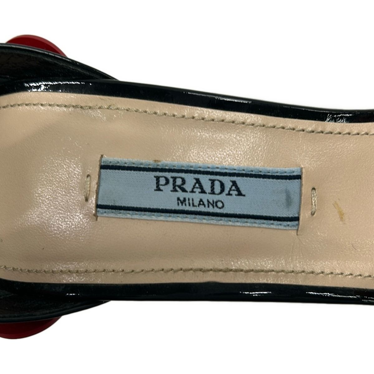 PRADA(プラダ) パンプス 37 1/2 レディース - 黒×ライトピンク×マルチ PRADA(プラダ) パンプス 37 1/2 レディース - 黒×ライトピンク×マルチ