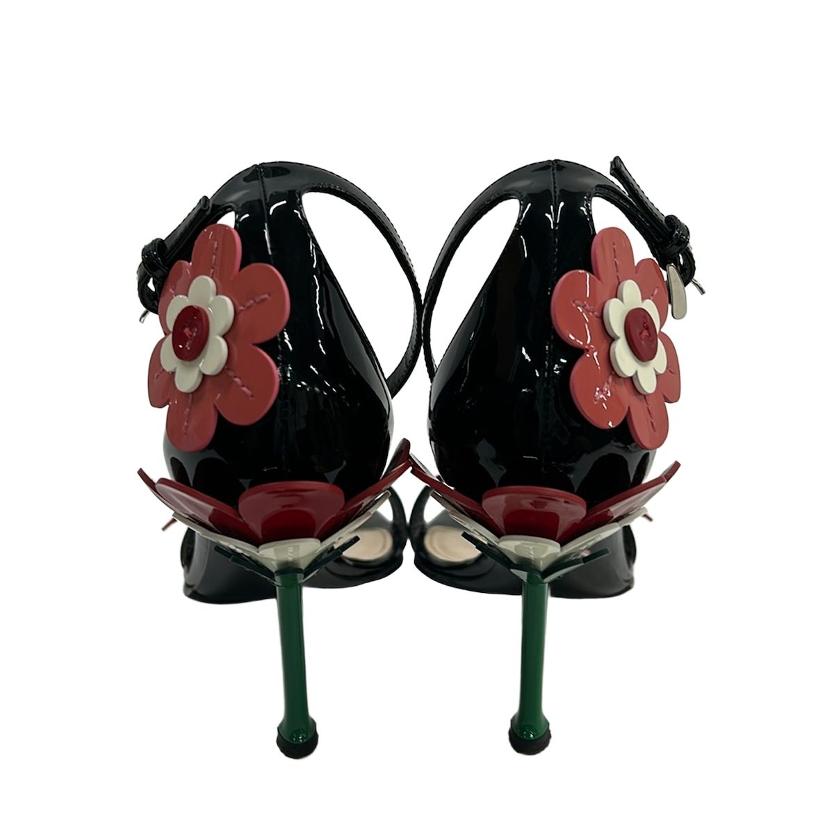 PRADA(プラダ) パンプス 37 1/2 レディース - 黒×ライトピンク×マルチ
