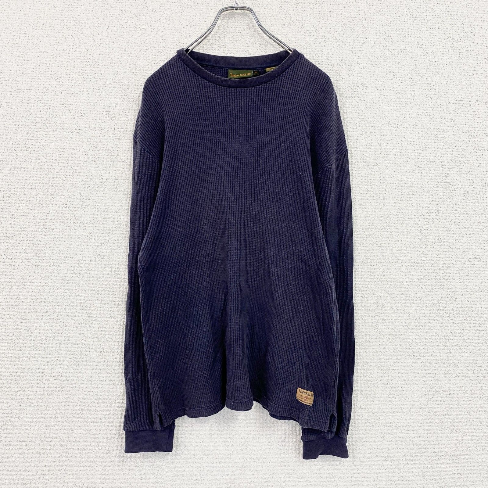 Timberland ティンバーランド 長袖Tシャツ/サーマルロンT ワッフル 紺 