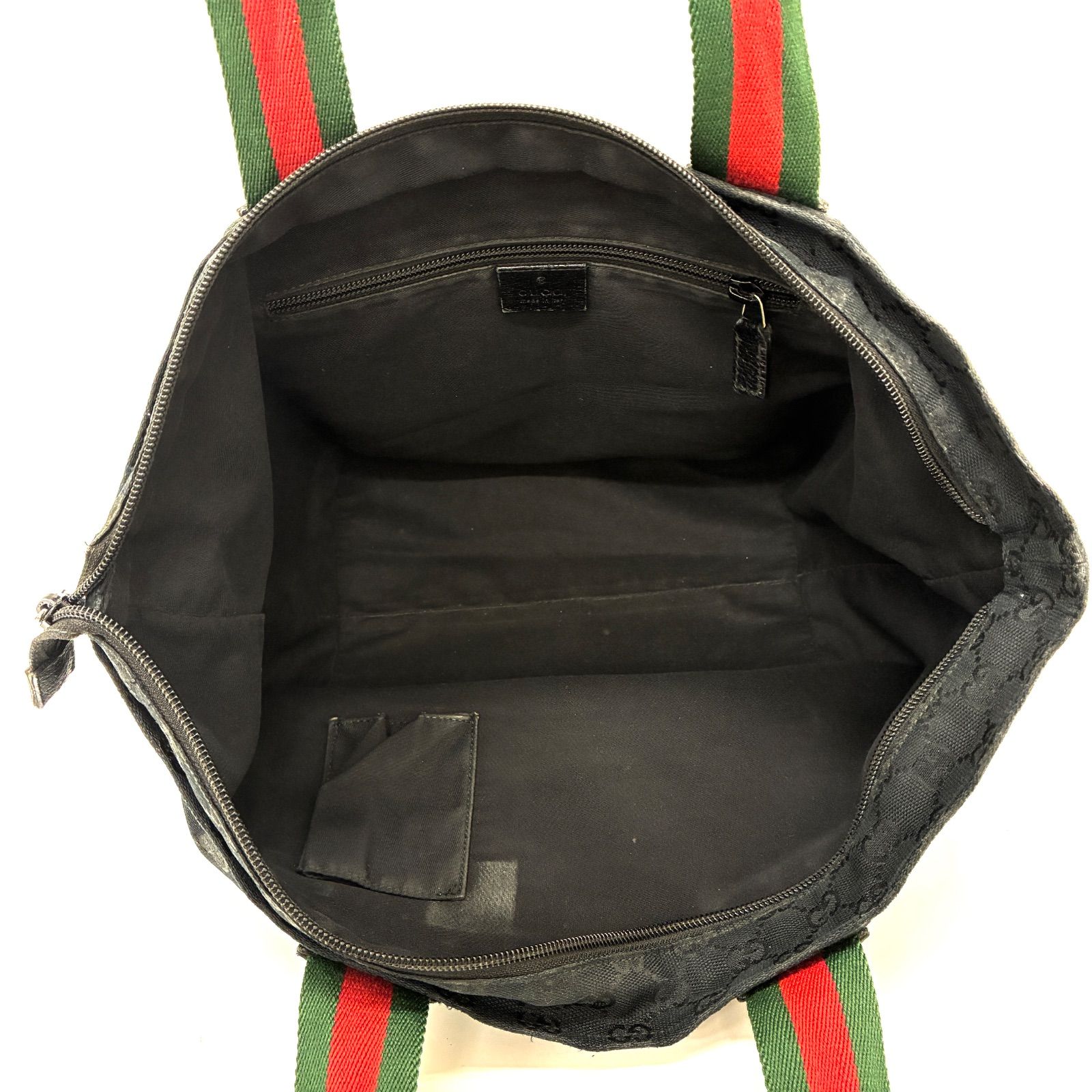 ◇GUCCI◇グッチ シェリーライン GG キャンバス トートバッグ ブラック