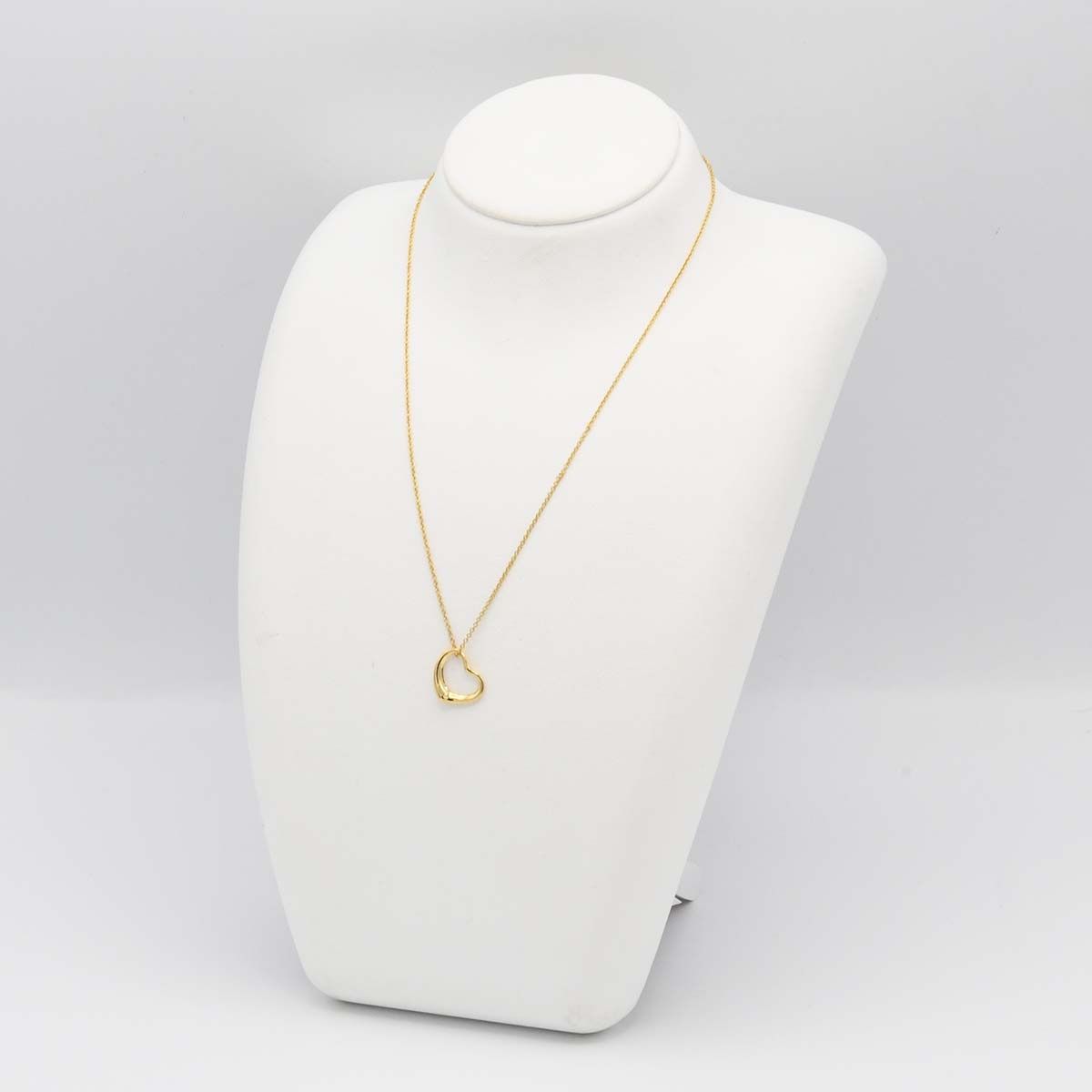 仕上げ済 TIFFANY&Co. ティファニー ネックレス オープンハート 18K 約 