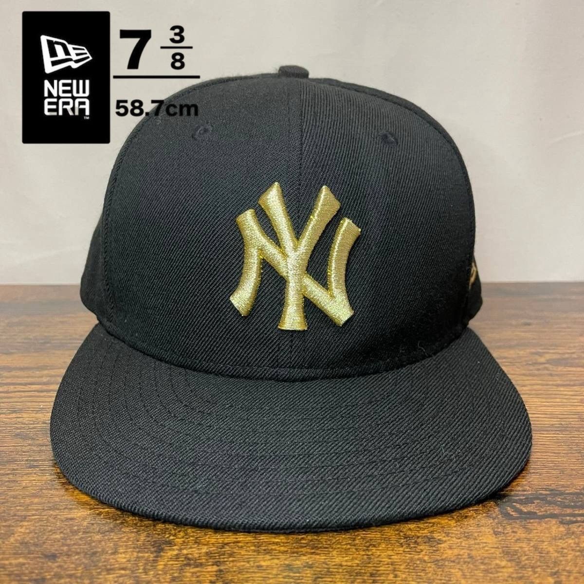 B5 ニューエラ 59fifty ニューヨーク ヤンキース MLB ブラック 黒