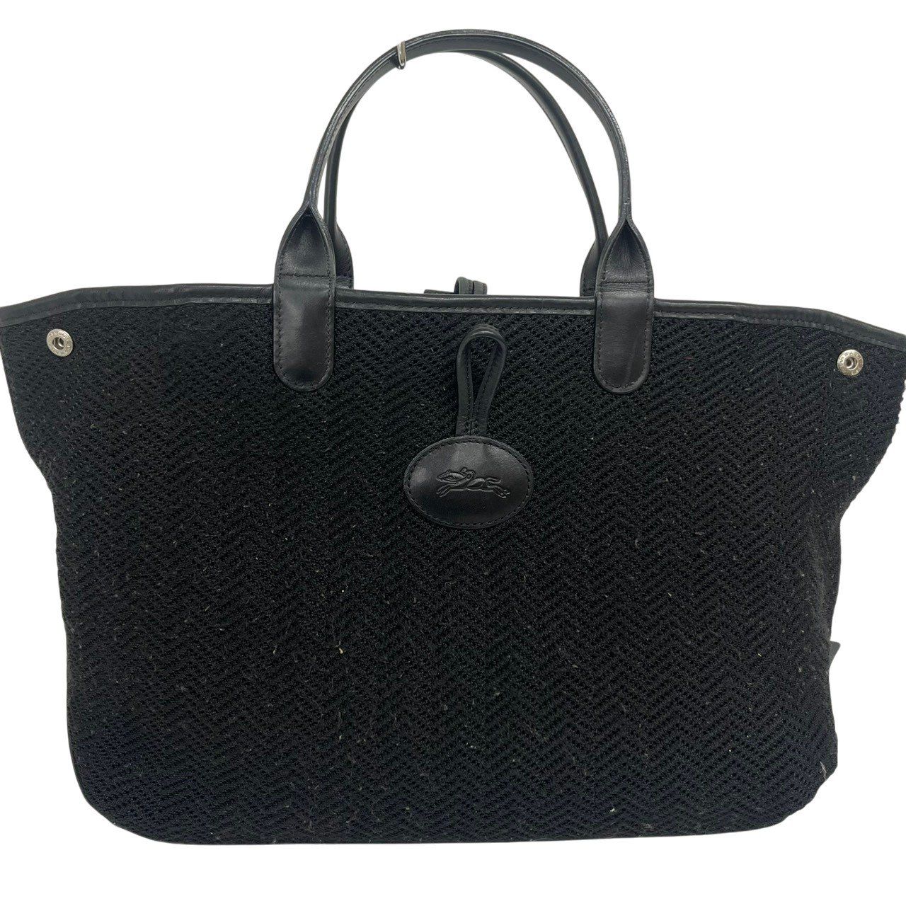 Longchamp/ロンシャン/リバーシブル/トートバッグ/グレー/ブラック 