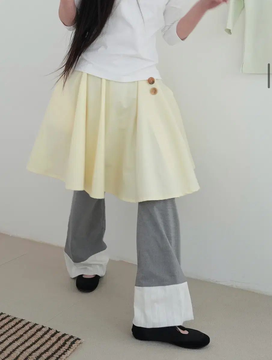 (新品) オンスカ COTTON FLARE SKIRT (LEMON)