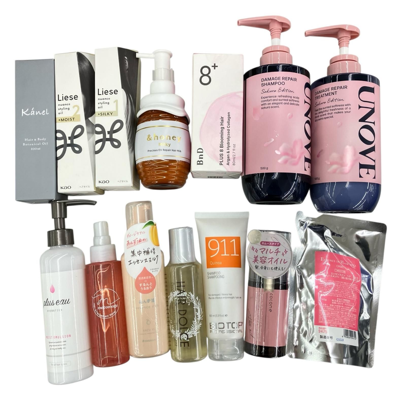 186001 ヘアケア　20点以上　まとめ売り [260129HM110146] 186001 現状品 アノブ ココネ ＆HONEY 他ヘアケア用品 14点まとめ売り