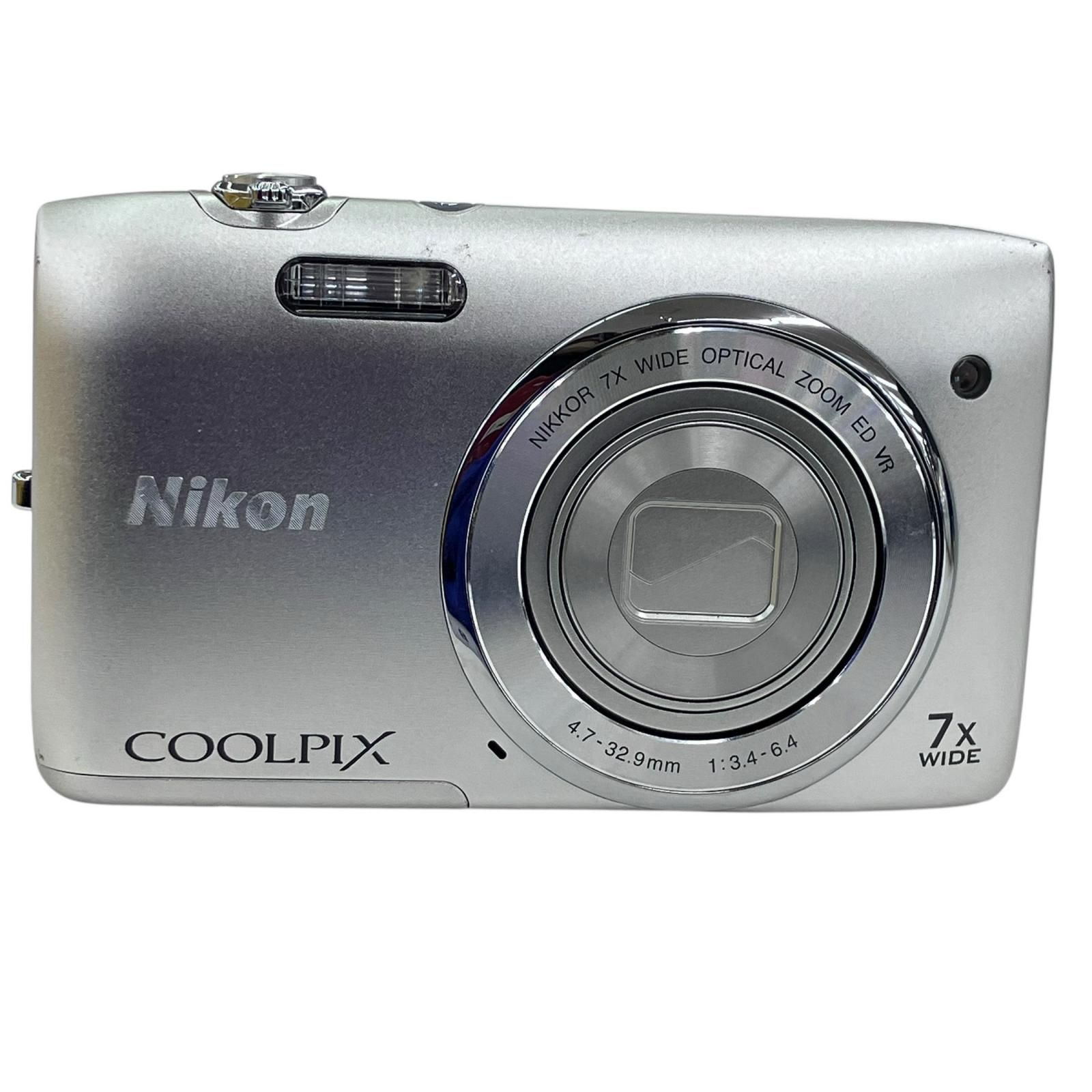 186000 現状品 Nikon ニコン COOLPIX S3500 7xWIDE シルバー - メルカリ