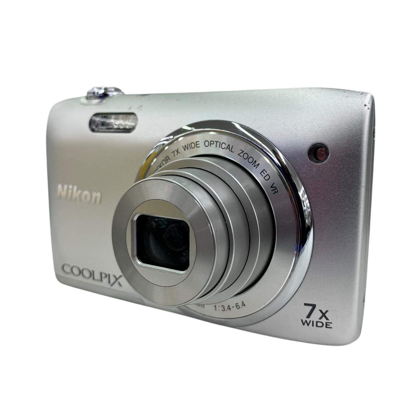 186000 現状品 Nikon ニコン COOLPIX S3500 7xWIDE シルバー - メルカリ