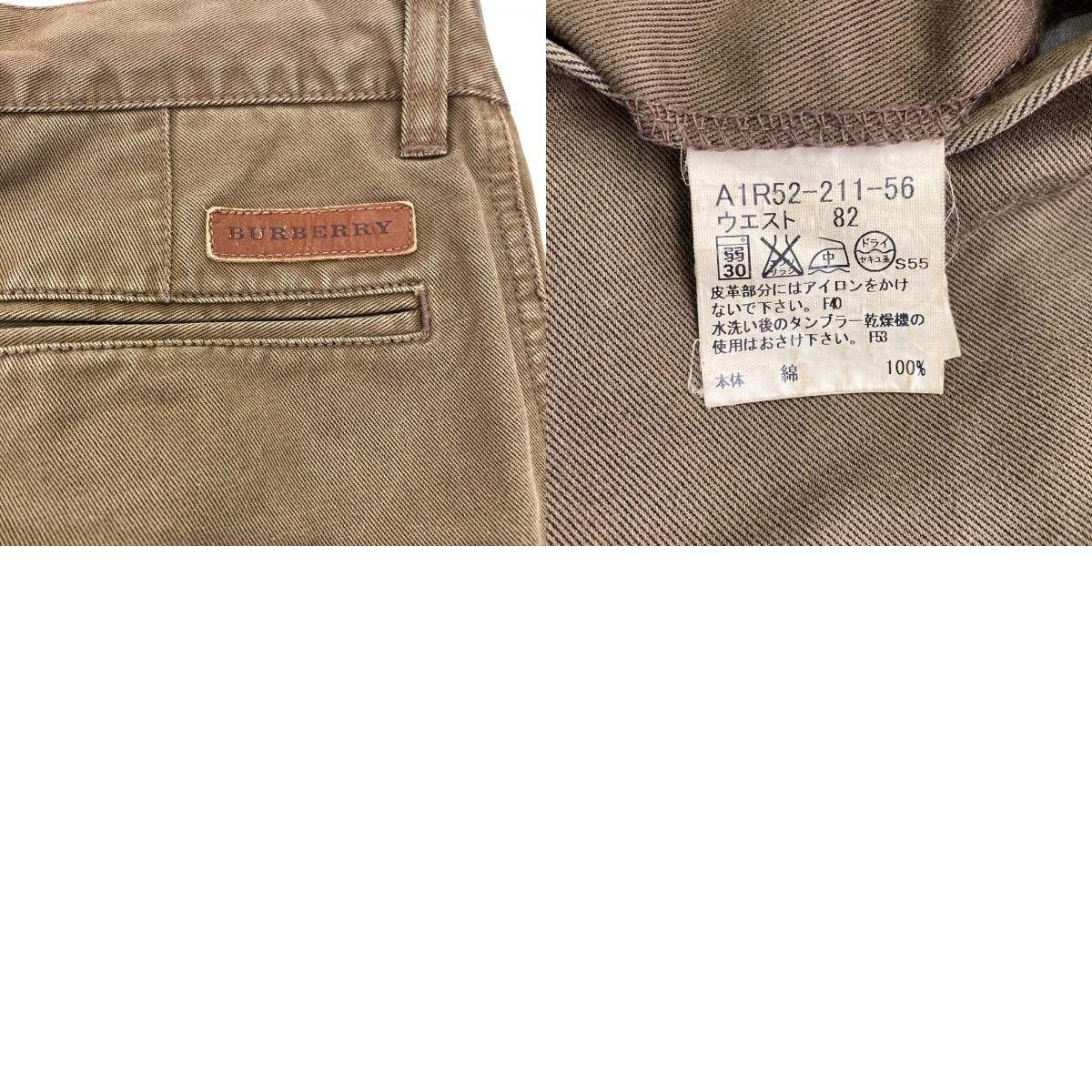 186005 現状品 BURBERRY バーバリー スラックス パンツ ブラウン系