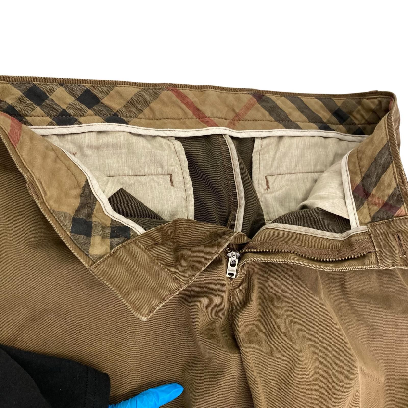 186005 現状品 BURBERRY バーバリー スラックス パンツ ブラウン系