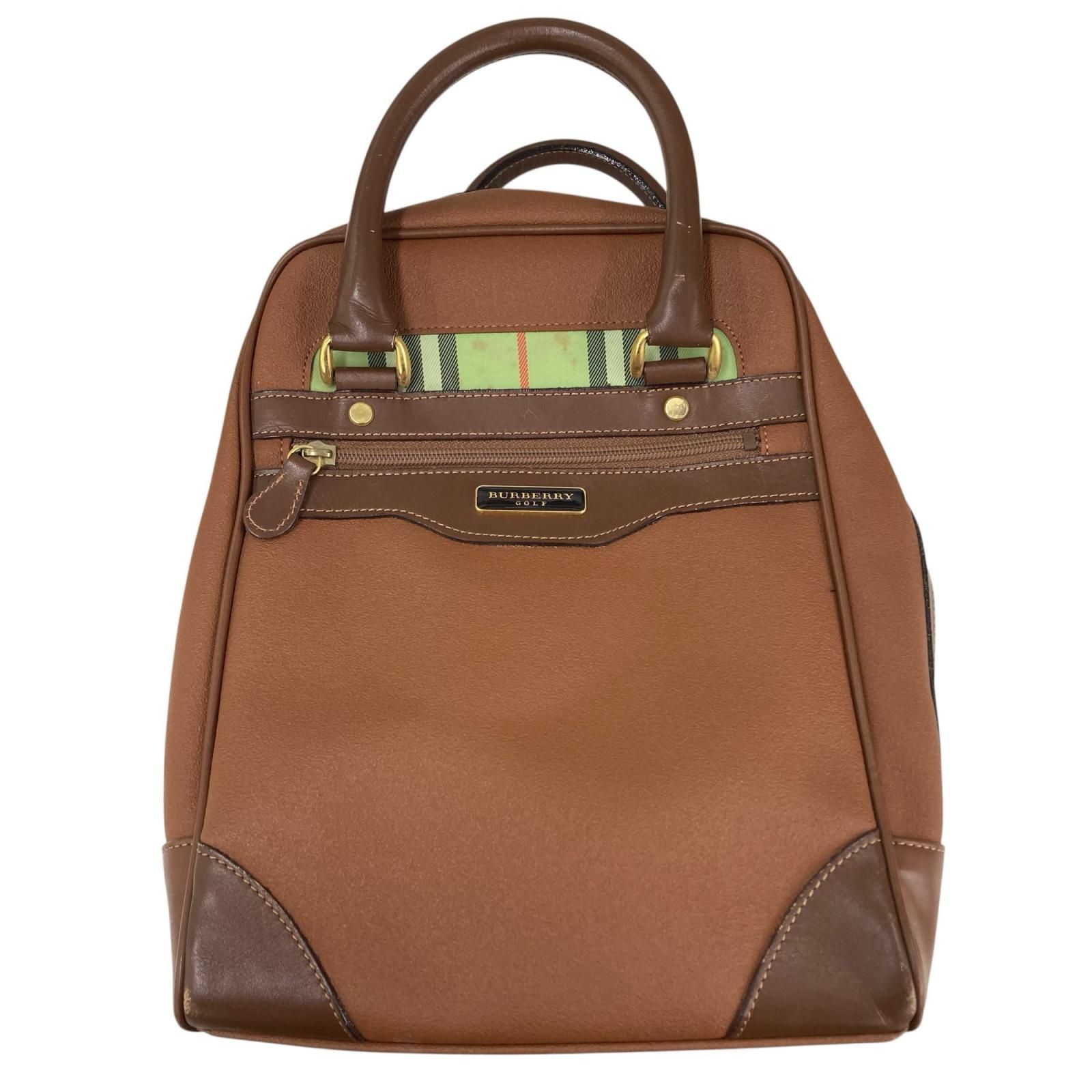 199990 BURBERRY バーバリー ゴルフ バッグ ノバチェック ブラウン