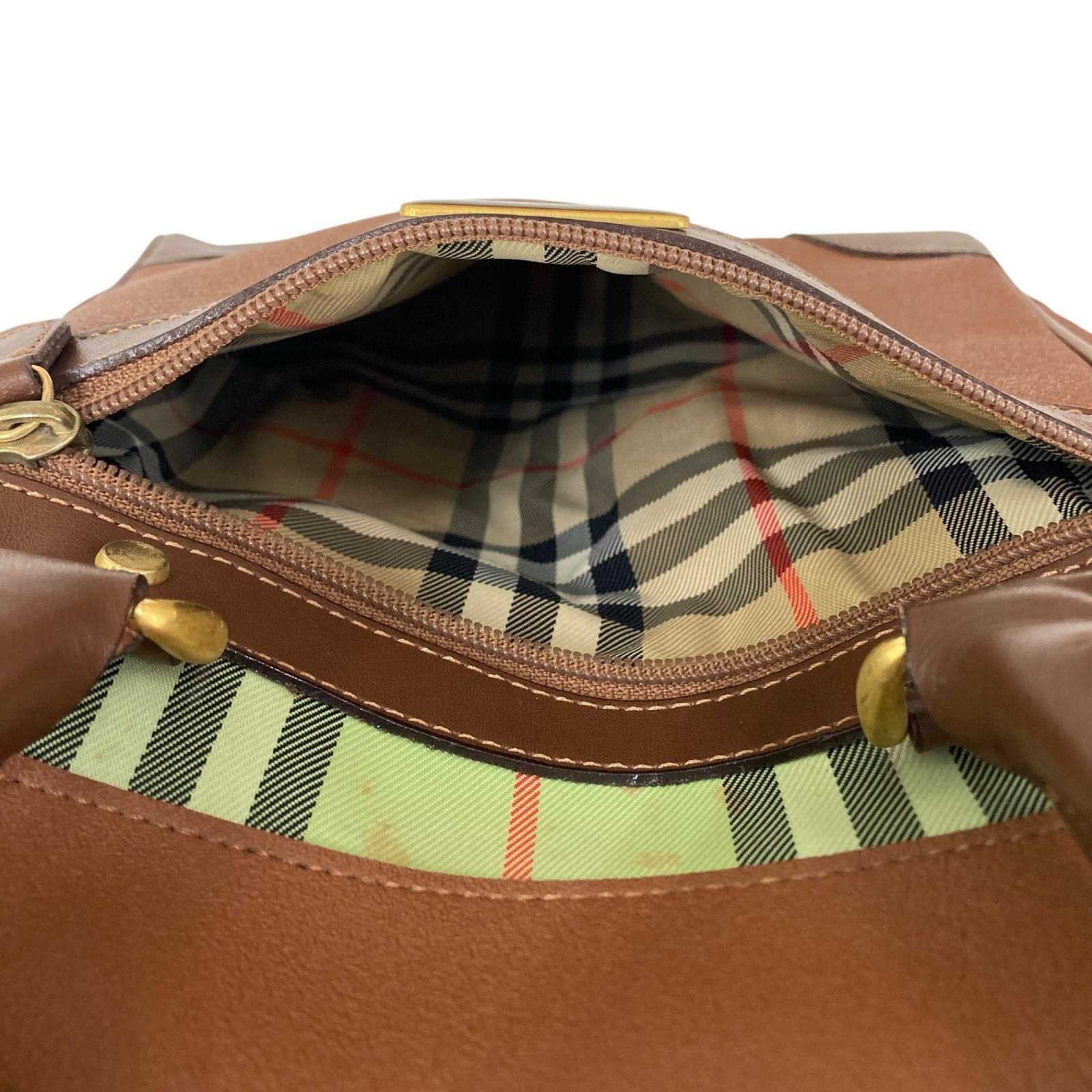 199990 BURBERRY バーバリー ゴルフ バッグ ノバチェック ブラウン