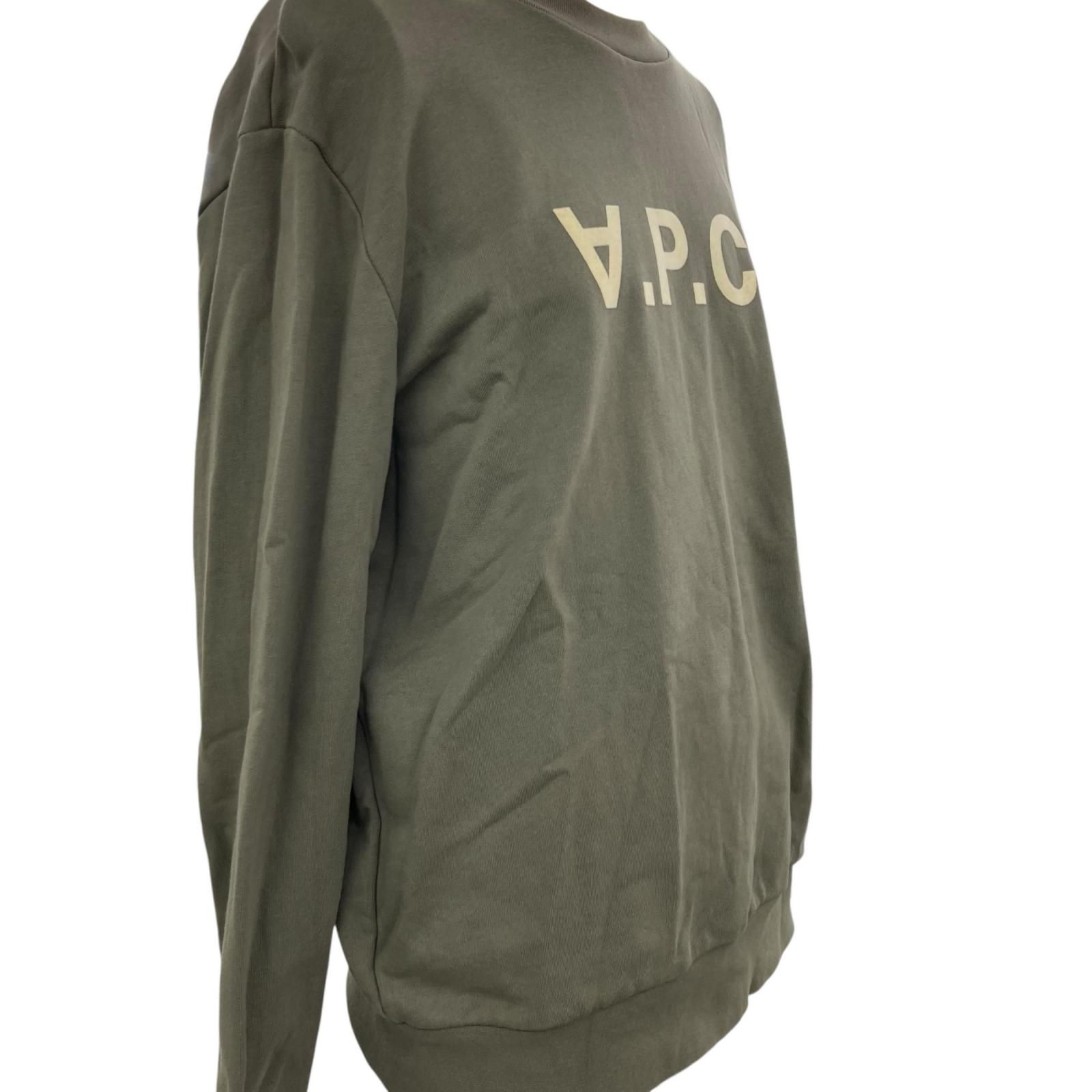 186004 A.P.C. アーペーセー スウェット・トレーナー L カーキ ロゴ 
