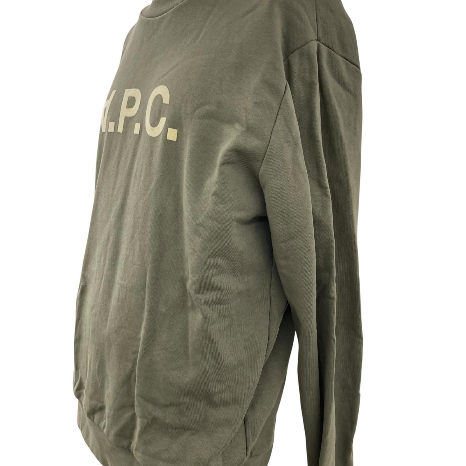 186004 A.P.C. アーペーセー スウェット・トレーナー L カーキ ロゴ 