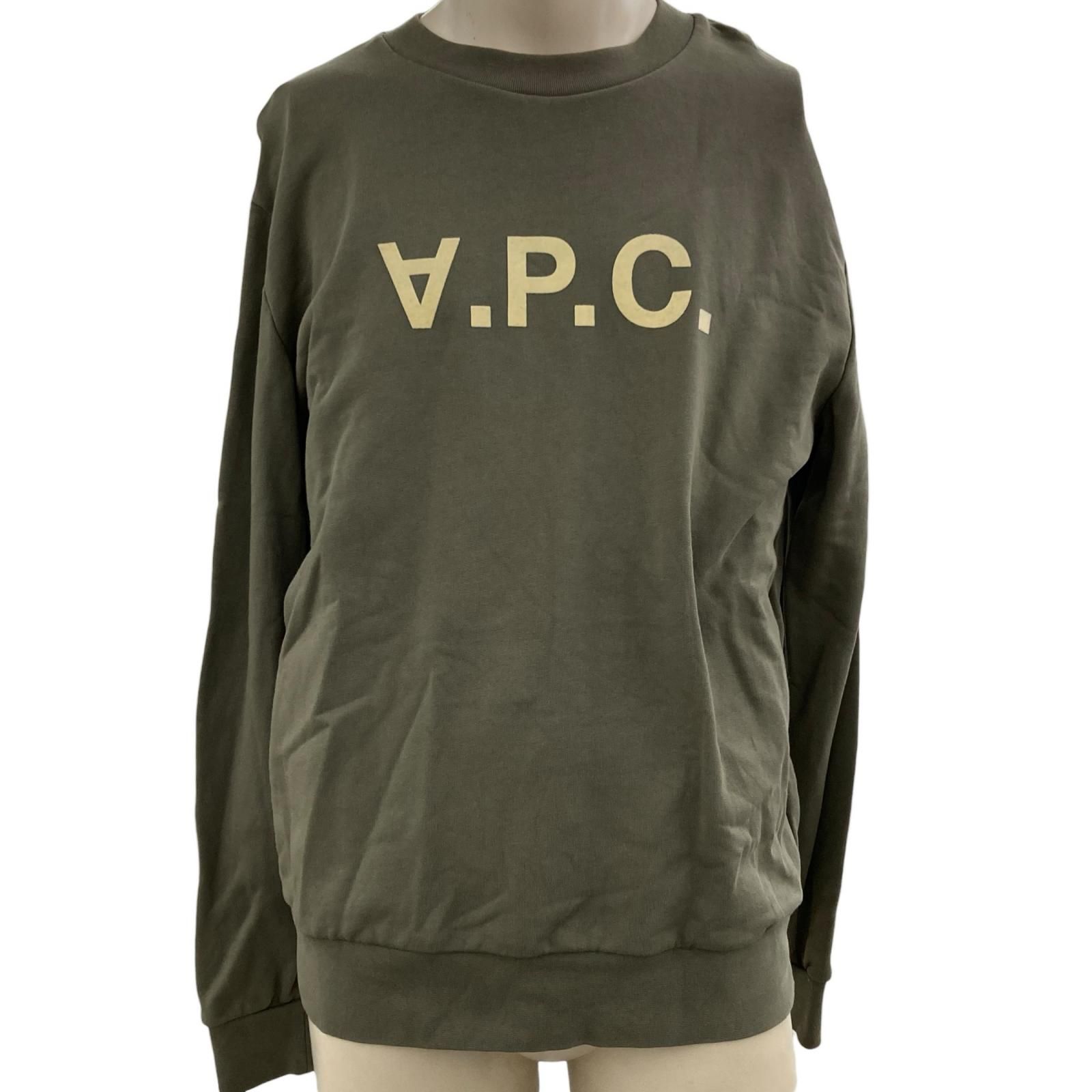 186004 A.P.C. アーペーセー スウェット・トレーナー L カーキ ロゴ 