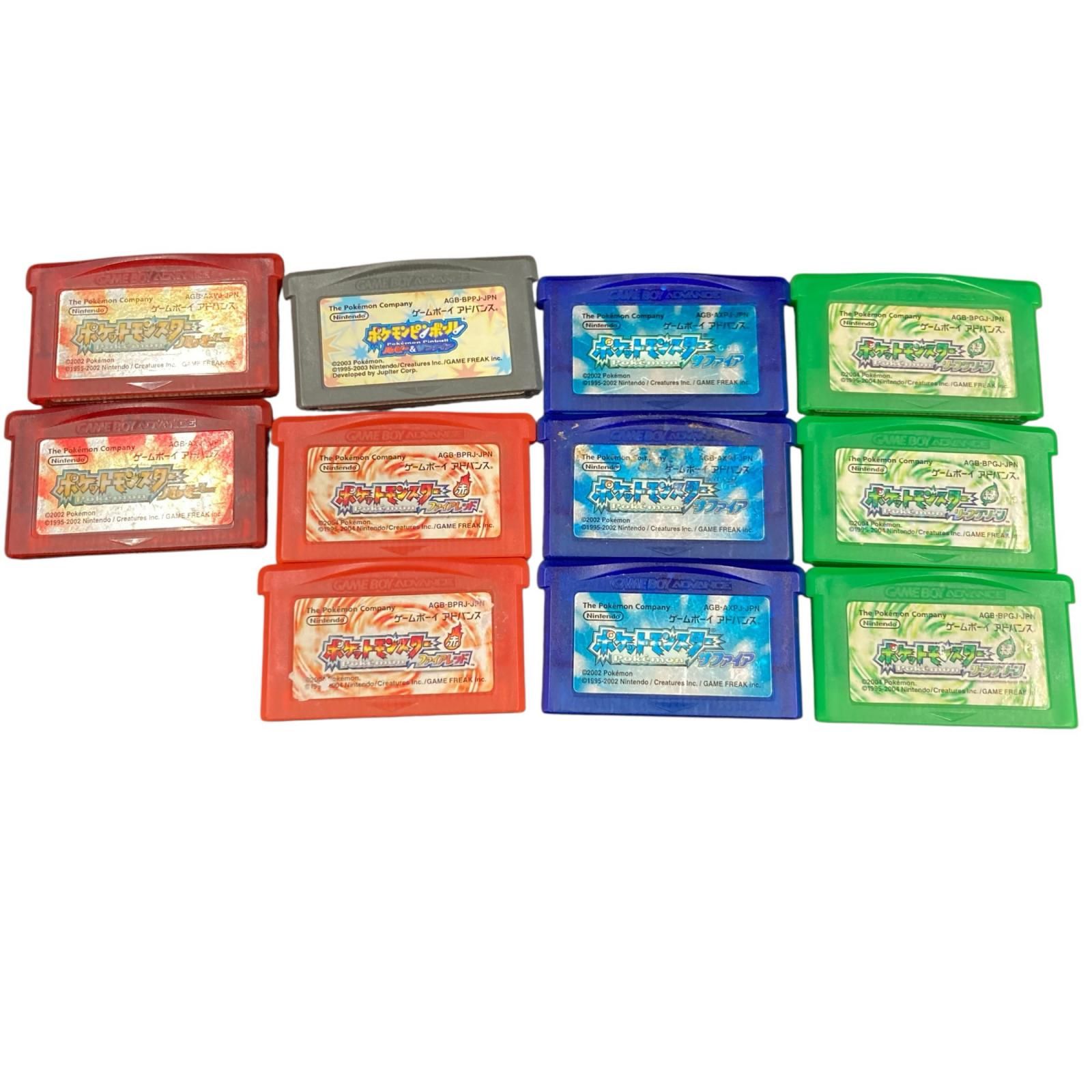 199990 動作未確認 ゲームボーイアドバンス ソフト ポケットモンスター　シリーズ 11点まとめ売り