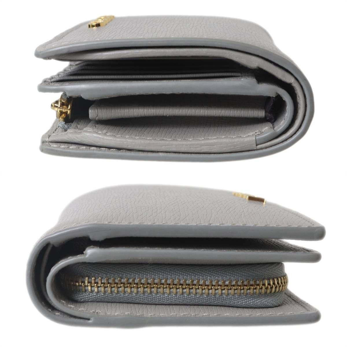 GUCCI/グッチ 二つ折り財布 ライトグレー 772640 2149 保存袋、保存箱