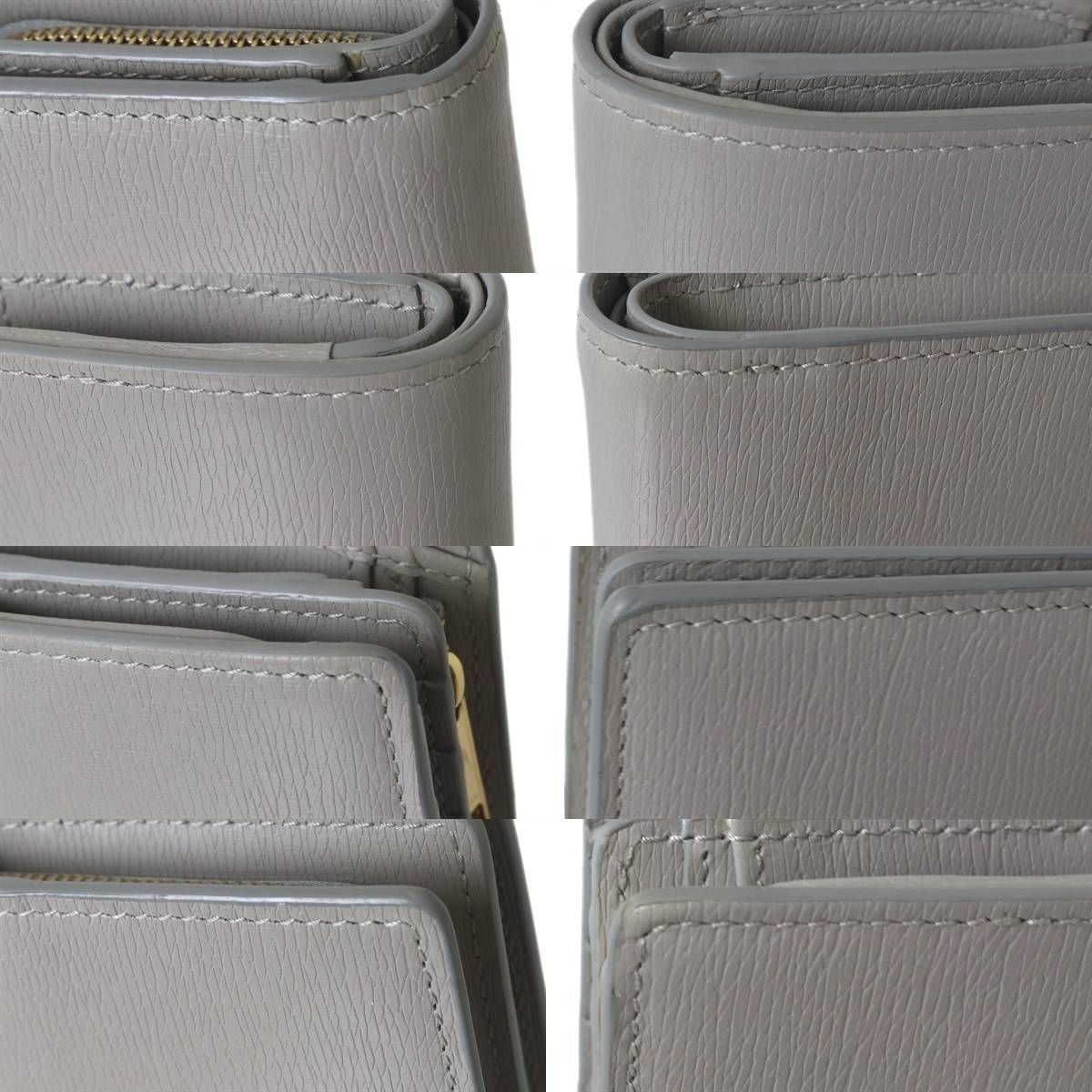 GUCCI/グッチ 二つ折り財布 ライトグレー 772640 2149 保存袋、保存箱