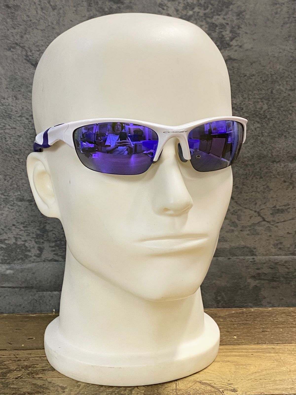 KE558 オークリー OAKLEY HALFJACKET サングラス アイウェア 白 紫