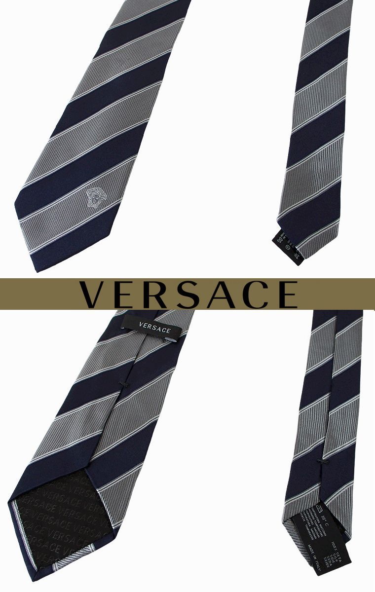 VERSACE ヴェルサーチェ シルク100%ネクタイ 訳有 正規品 希少 絹100 VERSACE ヴェルサーチェ シルク100%ネクタイ 訳有 正規品 希少 絹100