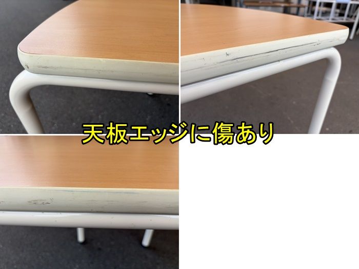 中古】【一部地域送料無料】学校用半円テーブル 片側キャスター 保育園 