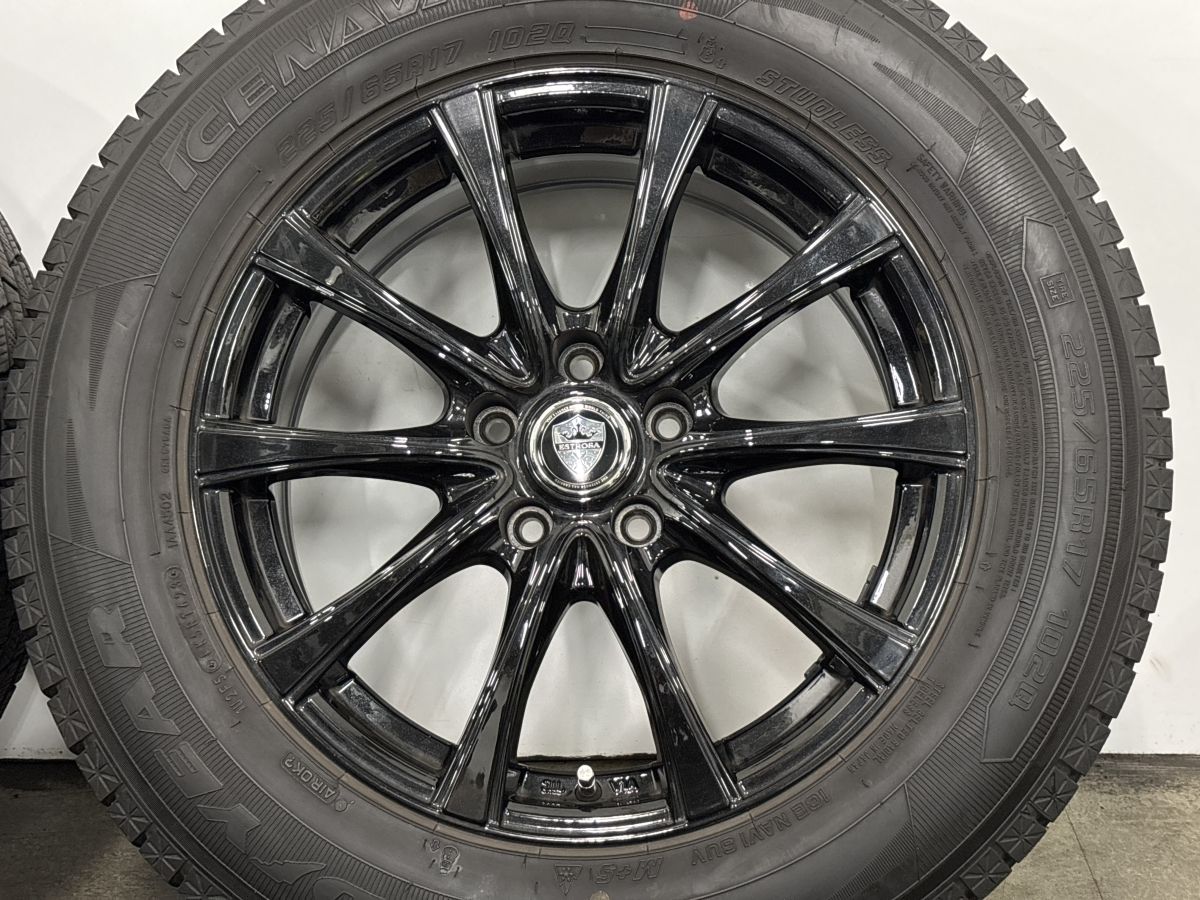 バリ溝】ESTROSA 17in 7J +38 PCD114.3 グッドイヤー アイスナビ SUV